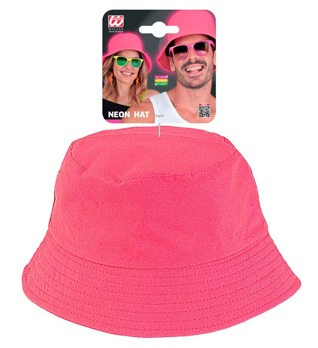 Neon pinker Anglerhut als farbenfrohes Fasnacht-Accessoire