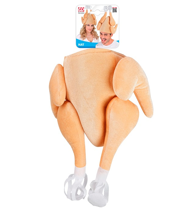 Brathähnchen Hut als lustiges Kostümaccessoire für Fasnacht und Karneval