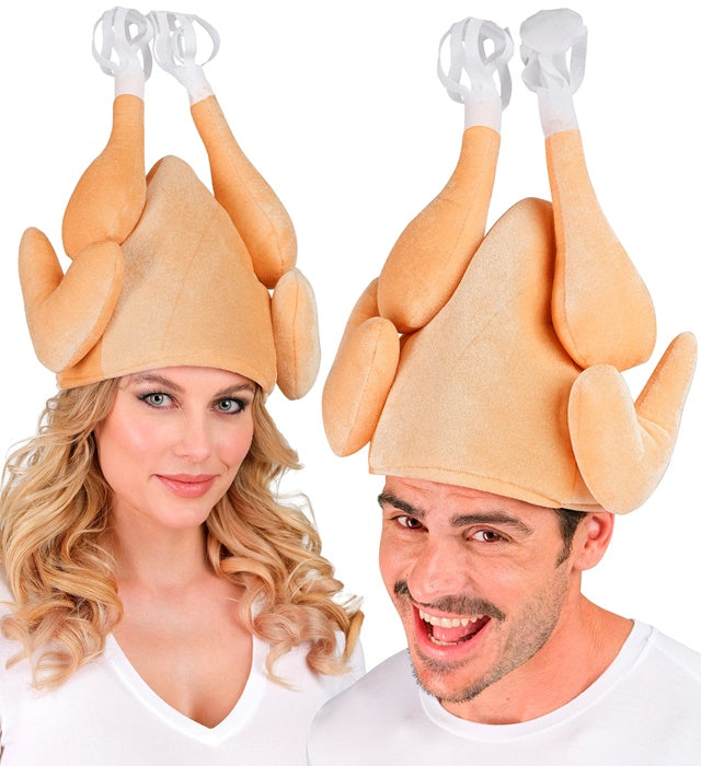 Brathähnchen Hut als lustiges Kostümaccessoire für Fasnacht und Karneval
