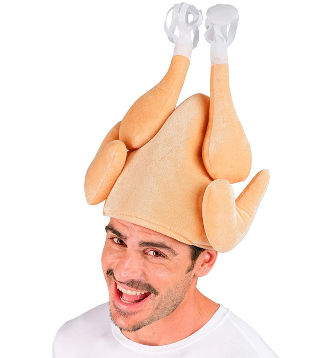 Brathähnchen Hut als lustiges Kostümaccessoire für Fasnacht und Karneval