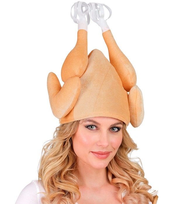 Brathähnchen Hut als lustiges Kostümaccessoire für Fasnacht und Karneval