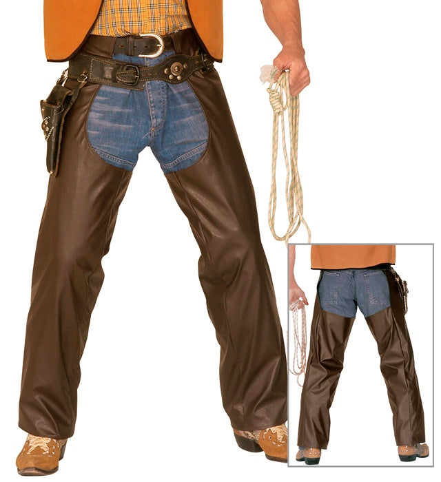 Cowboy-Chaps aus Lederimitat für Fasnacht und Mottoparty