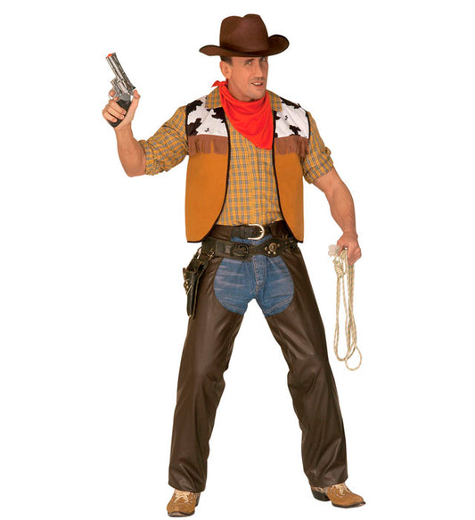 Cowboy-Chaps aus Lederimitat für Fasnacht und Mottoparty