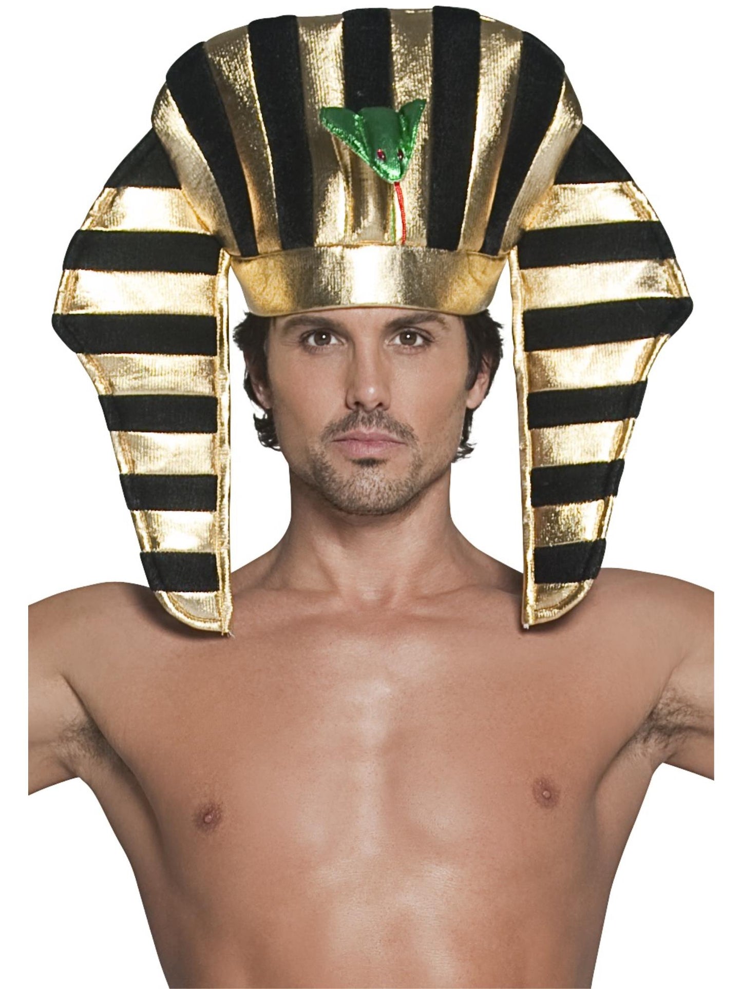 Smiffys HISTORICAL Pharaoh Headpiece, Black & Gold für Herren
