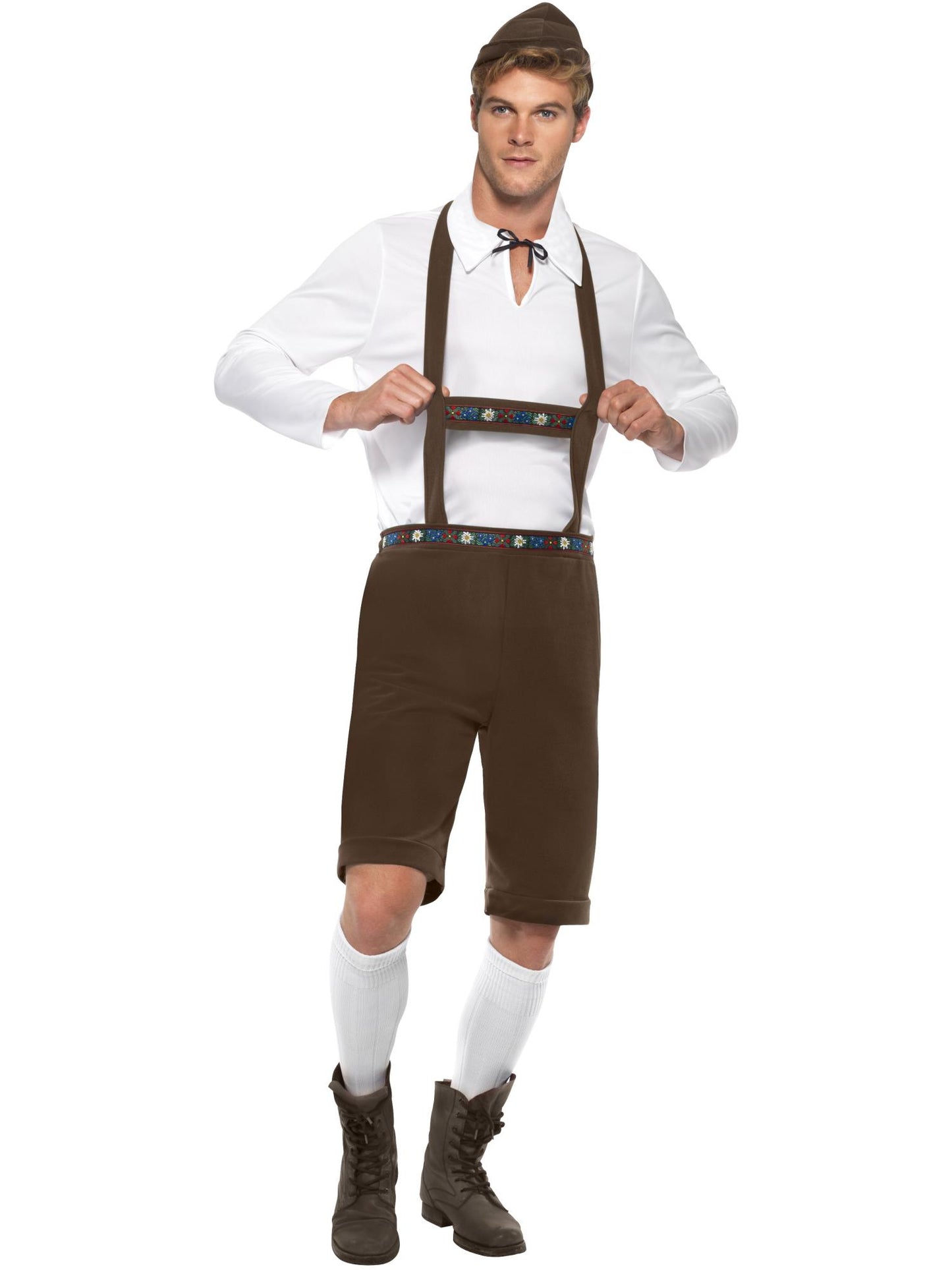 Smiffys Bavarian Man Costume, Brown CS für Herren