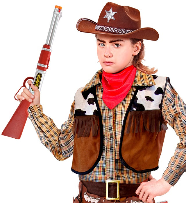 Kinder Cowboy Gewehr 63 cm als Kostümzubehör für Fasnacht und Karneval