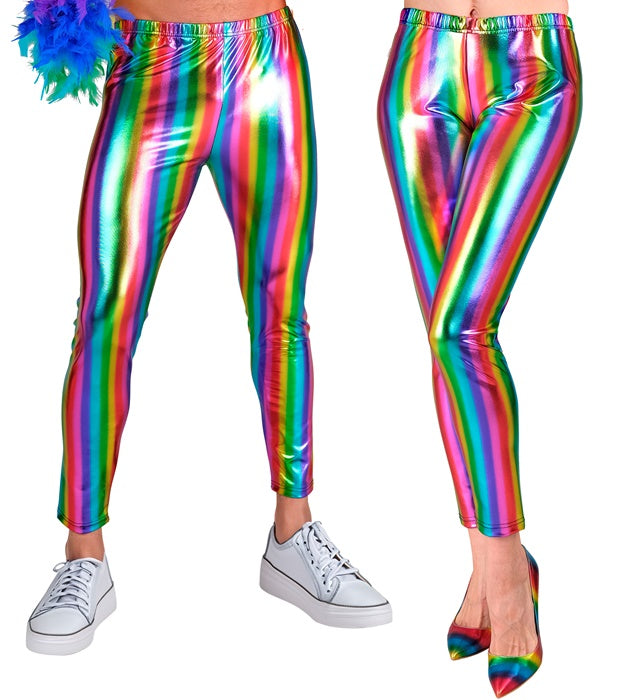 Bunte Regenbogen Leggings für Fasnacht und Karneval