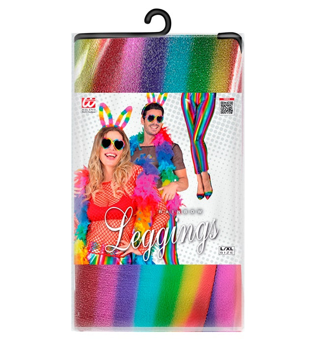 Bunte Regenbogen Leggings für Fasnacht und Karneval