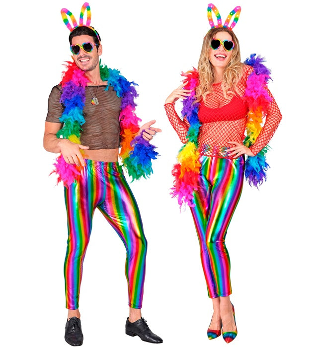 Bunte Regenbogen Leggings für Fasnacht und Karneval