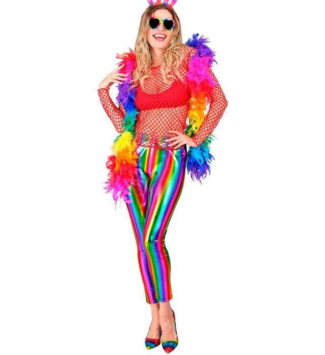 Bunte Regenbogen Leggings für Fasnacht und Karneval