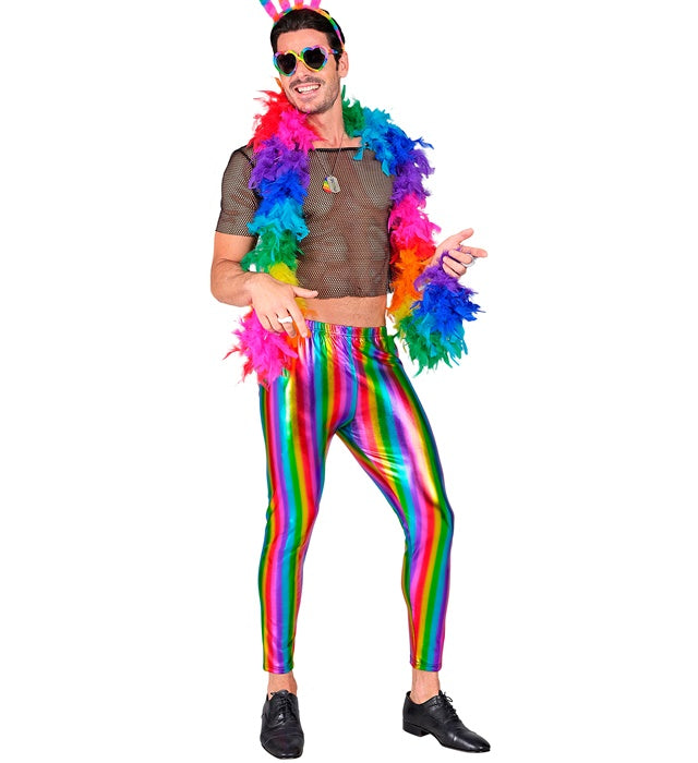 Bunte Regenbogen Leggings für Fasnacht und Karneval