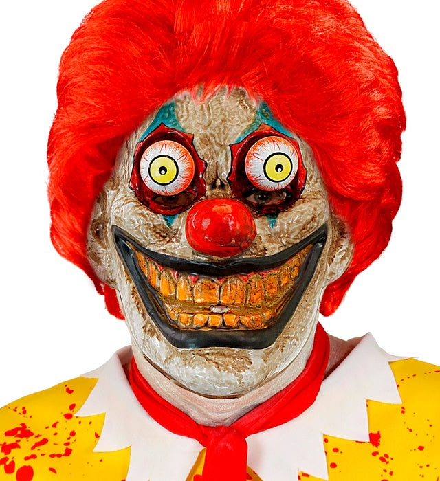 Clownsmaske mit wackelnden Augen für Fasnacht und Karneval