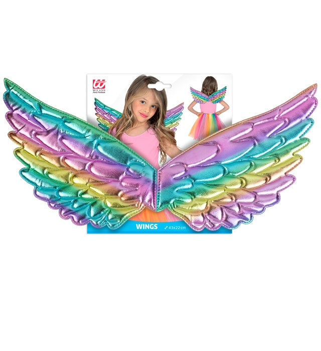 Mehrfarbige Textilflügel 43x22 cm für Kinderkostüm