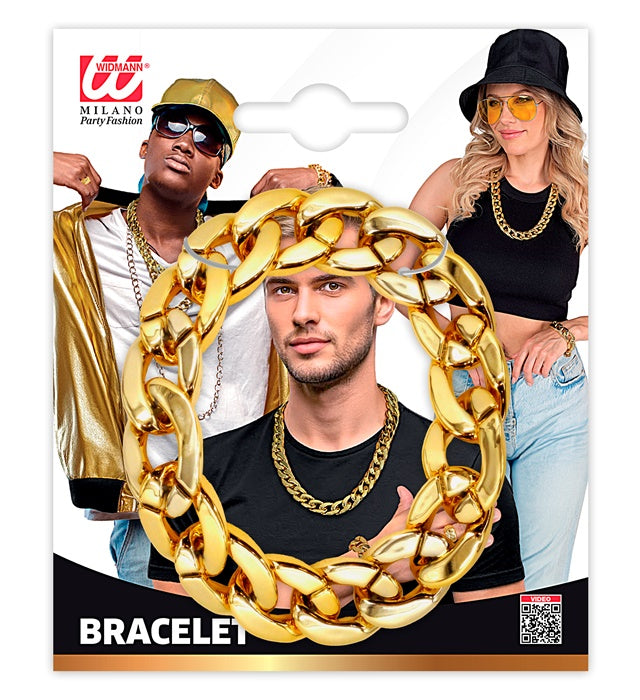 Goldenes Armband als elegantes Kostümzubehör für Fasnacht