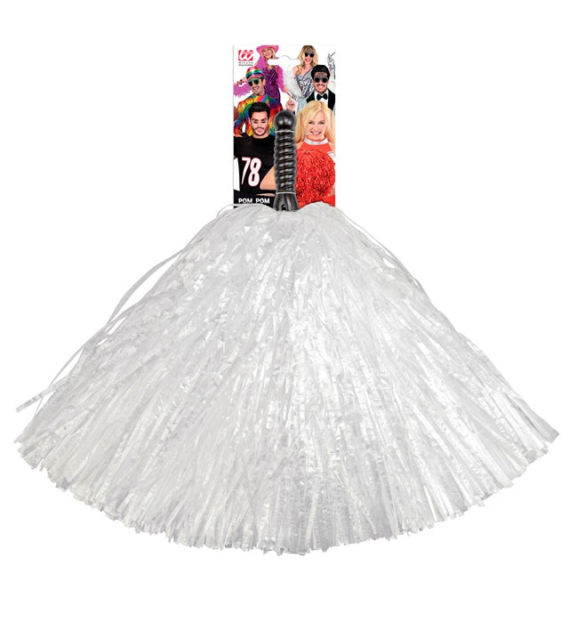 Weisser Pompon als Kostüm-Accessoire für Fasnacht und Karneval