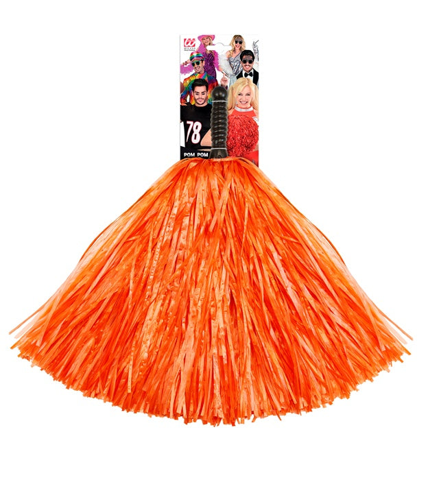 Leuchtend oranger Pompom als Fasnacht- und Karnevalszubehör