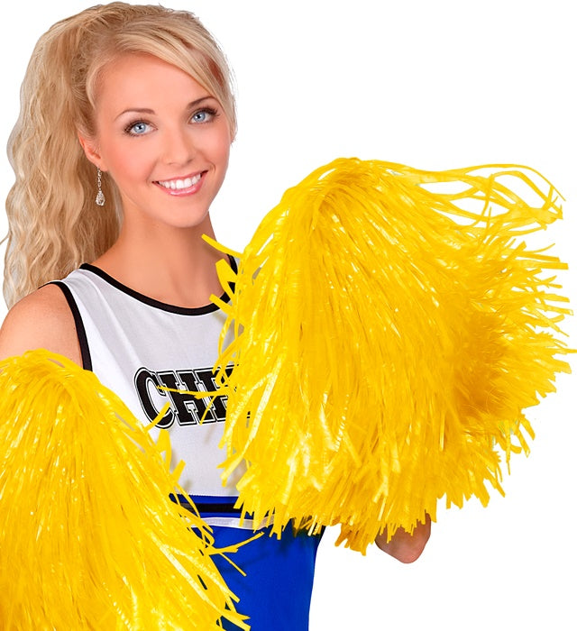 Gelber Pompon als farbenfrohes Fasnachts-Accessoire