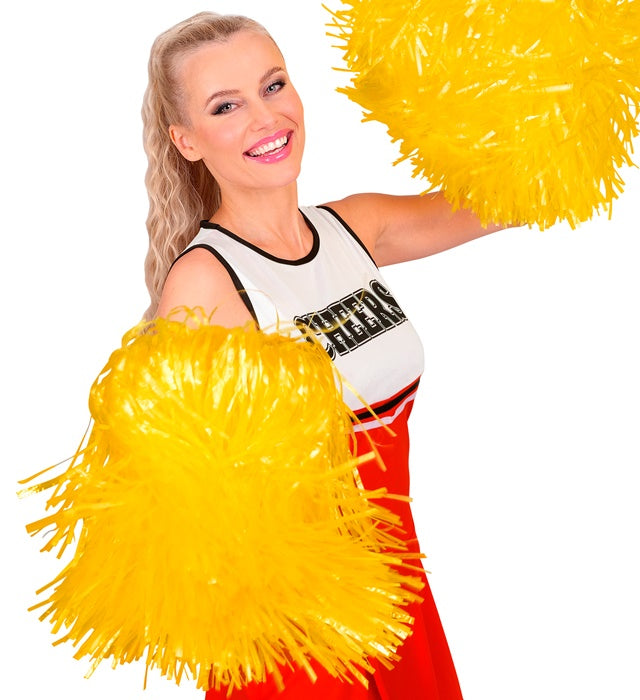 Gelber Pompon als farbenfrohes Fasnachts-Accessoire