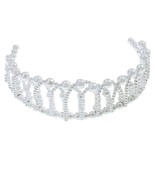 Modellierbare Perlenkrone als elegantes Fasnachts-Accessoire