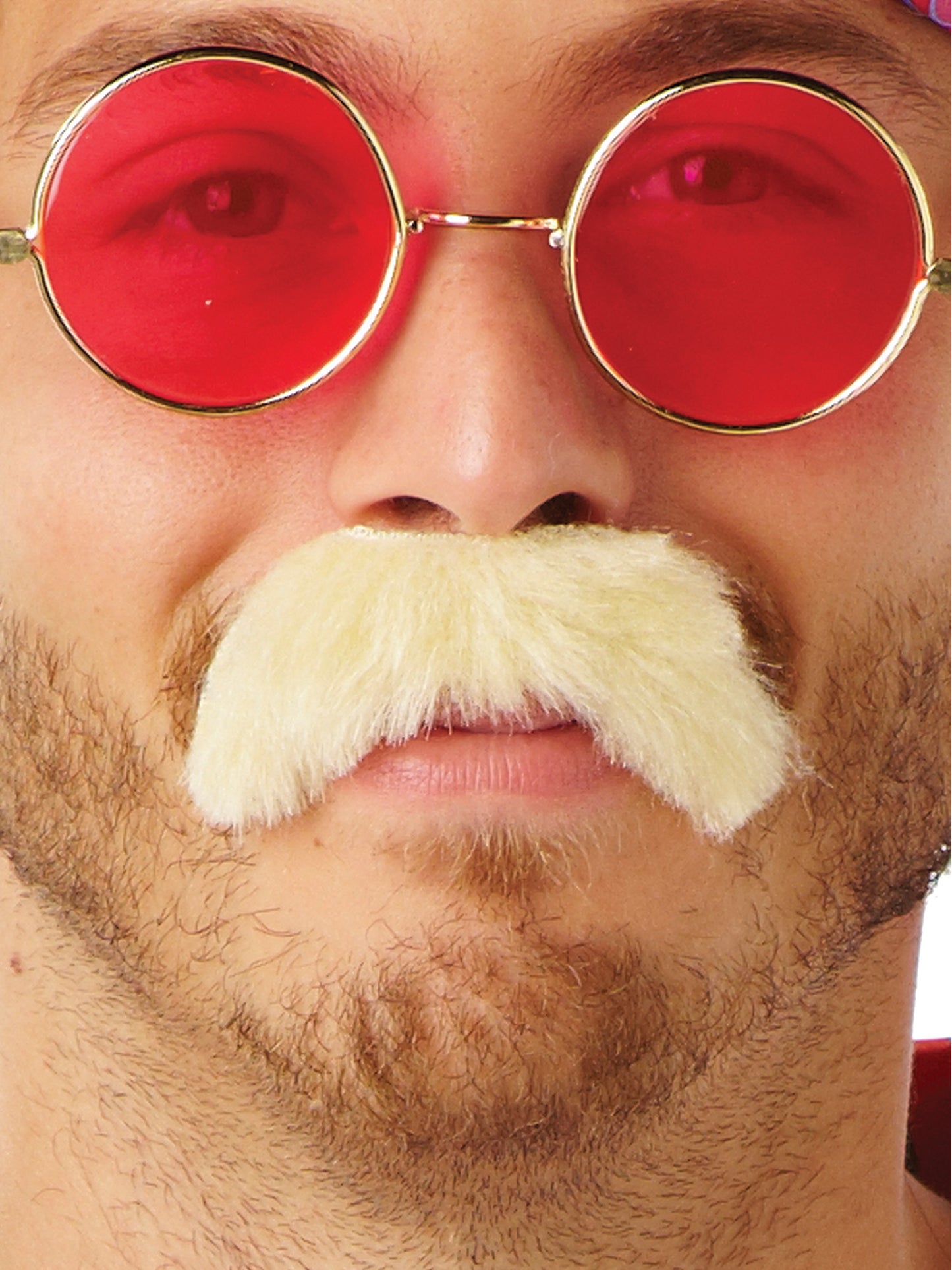 Rubies MOUSTACHE Blonde 70's Tash Beards and Moustaches