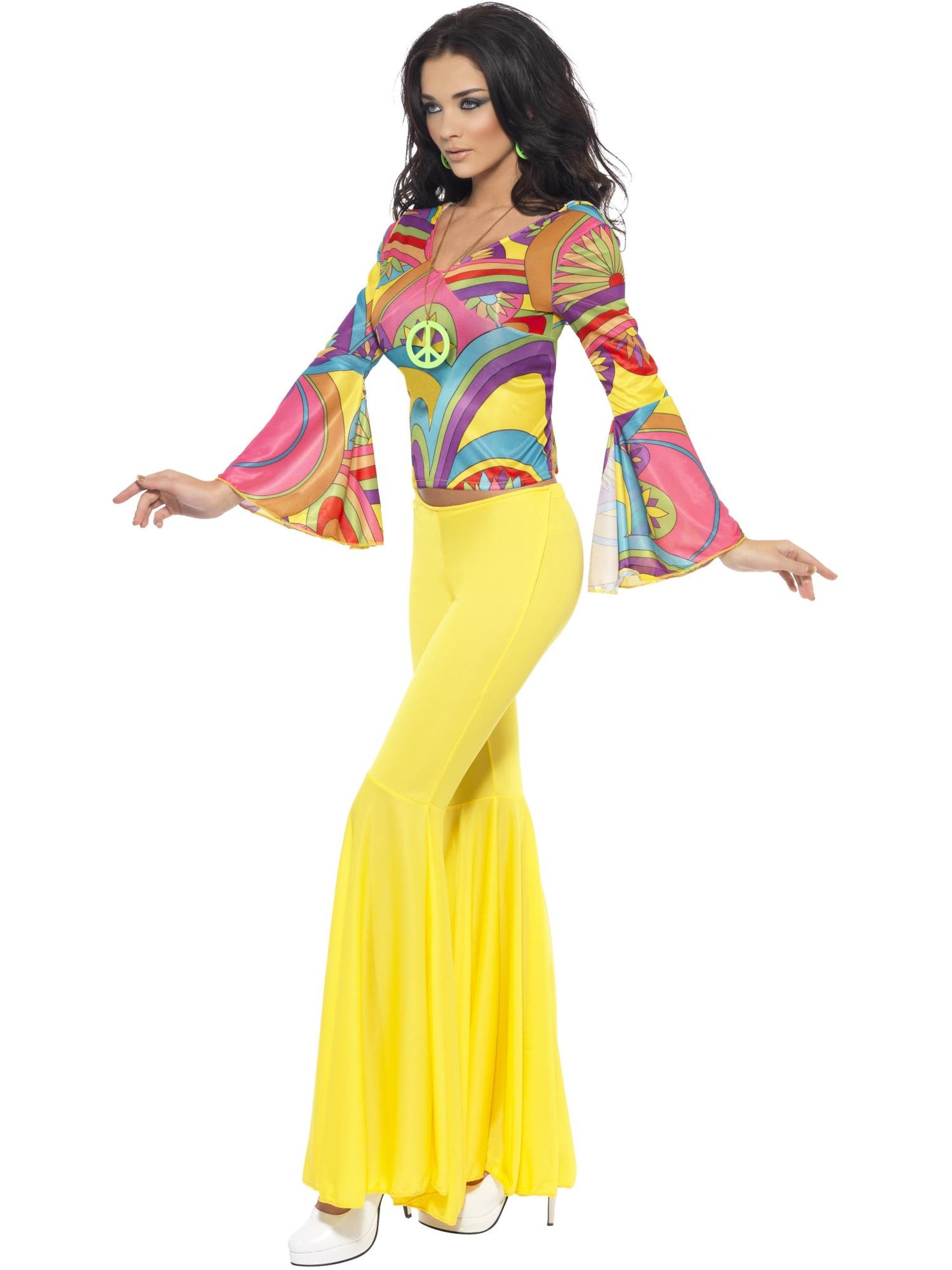 Smiffys 1970S 70s Groovy Babe Costume, Yellow CS für Damen