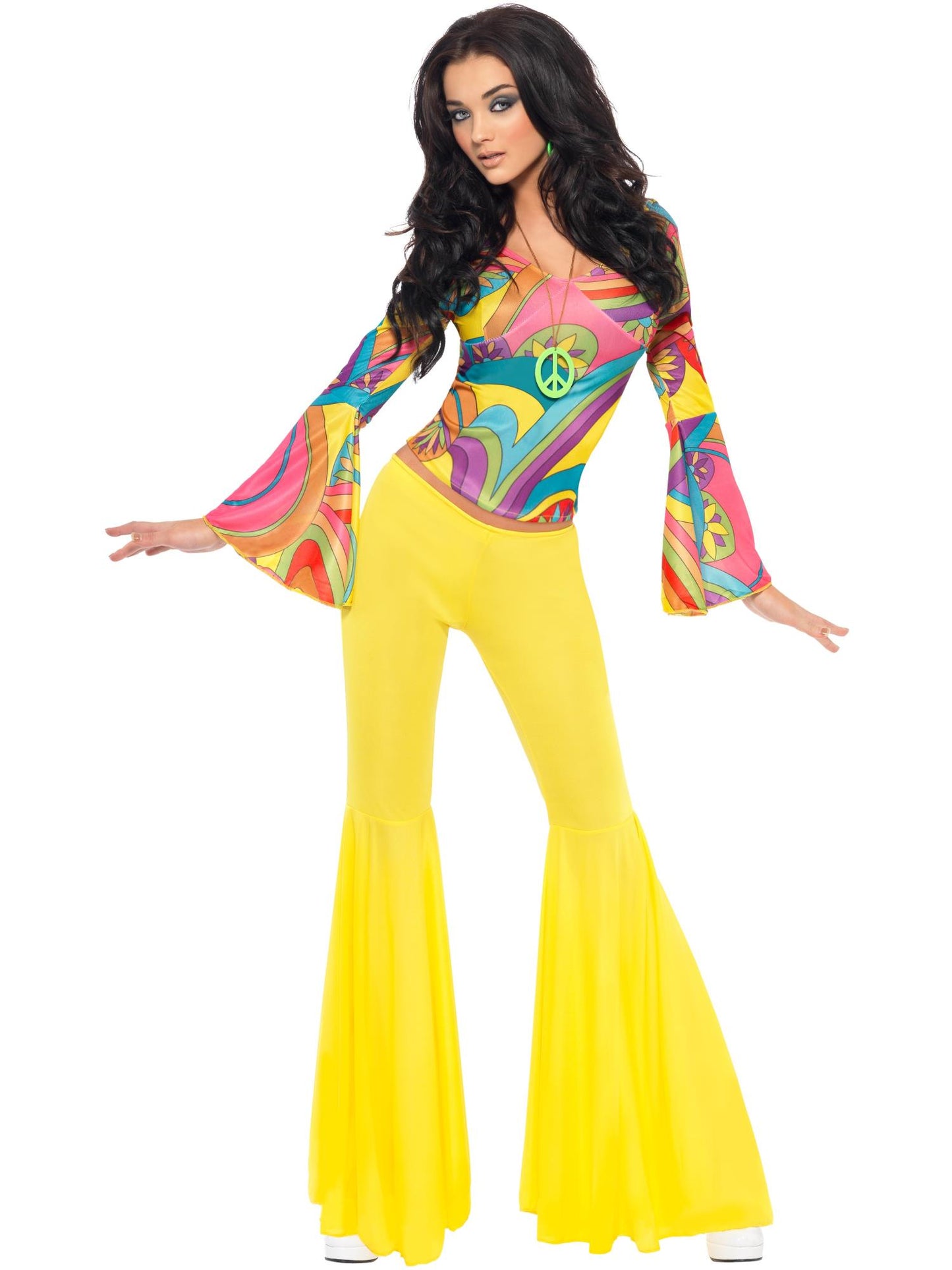 Smiffys 1970S 70s Groovy Babe Costume, Yellow CS für Damen