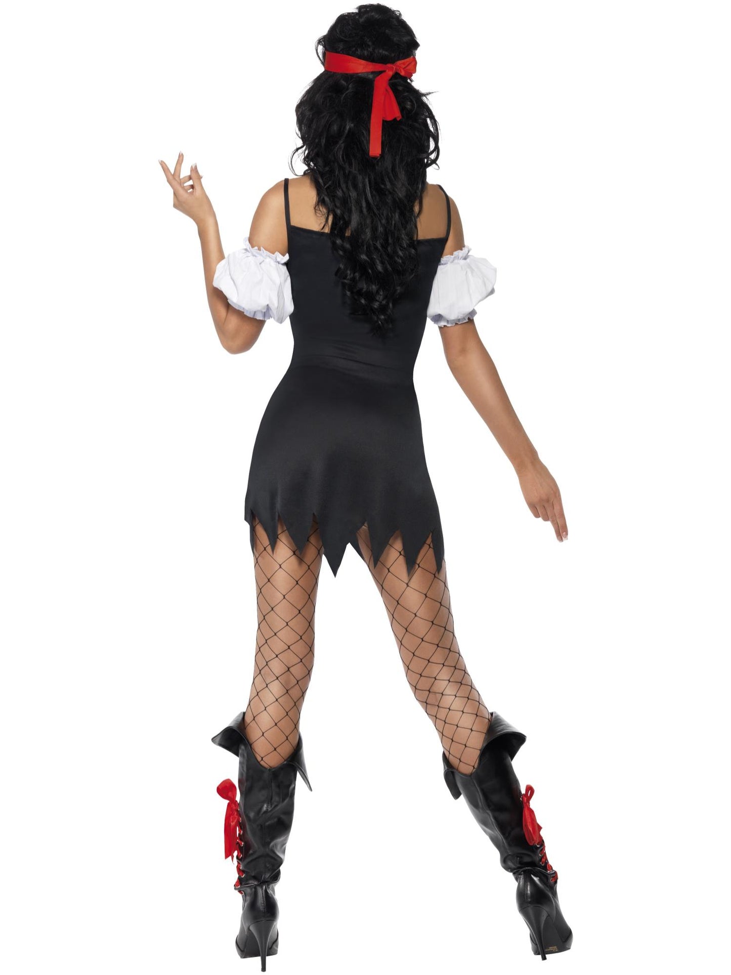 Smiffys Pirate Costume, Red & White CS für Damen