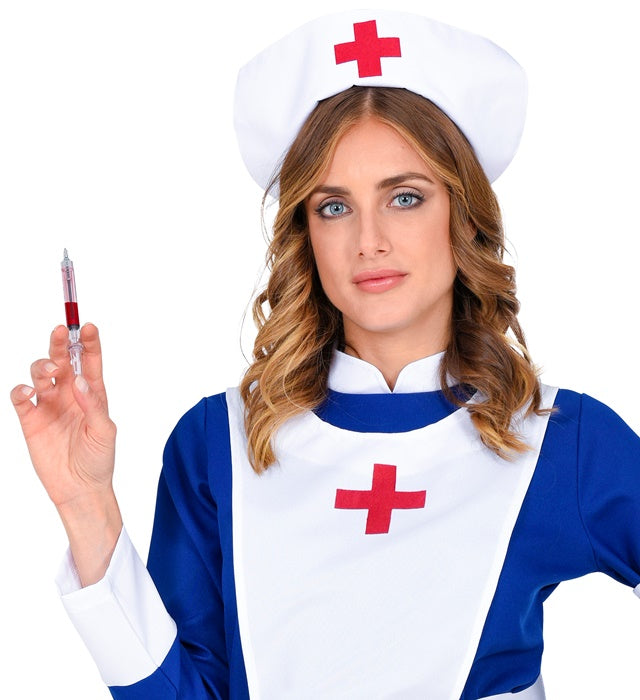 Kugelschreiber in Form einer blutigen Spritze als Halloween-Accessoire