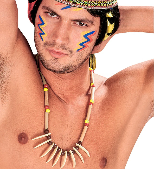 Farbenfrohe DELUXE Indianerhalskette als Fasnacht- und Karneval-Accessoire