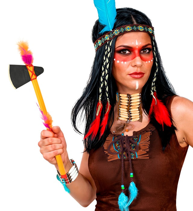 Set mit zwei 37 cm langen Indianerwaffen aus Kunststoff als Fasnacht Accessoire