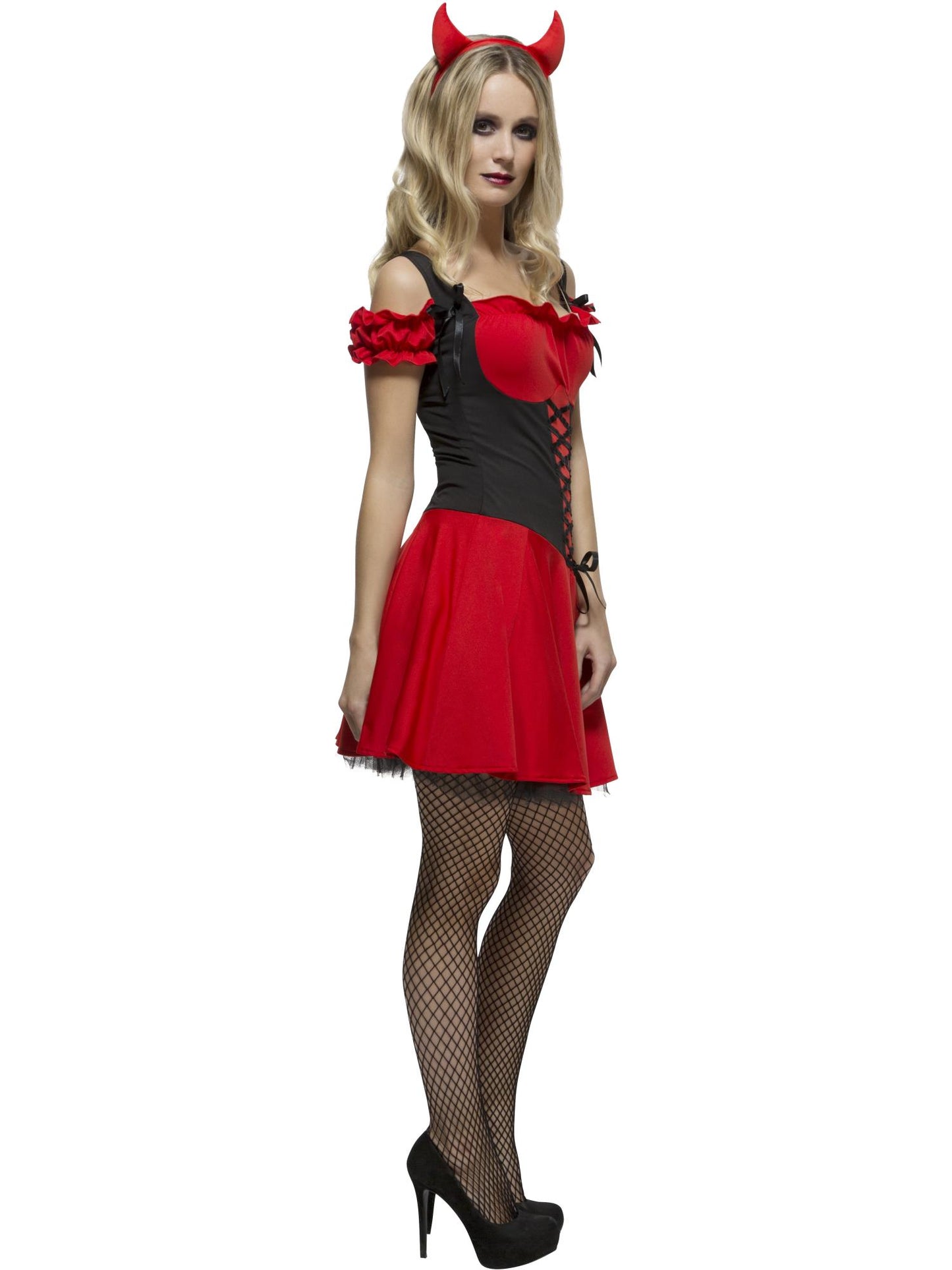 Smiffys Fever Wicked Devil Costume, Red CS für Damen