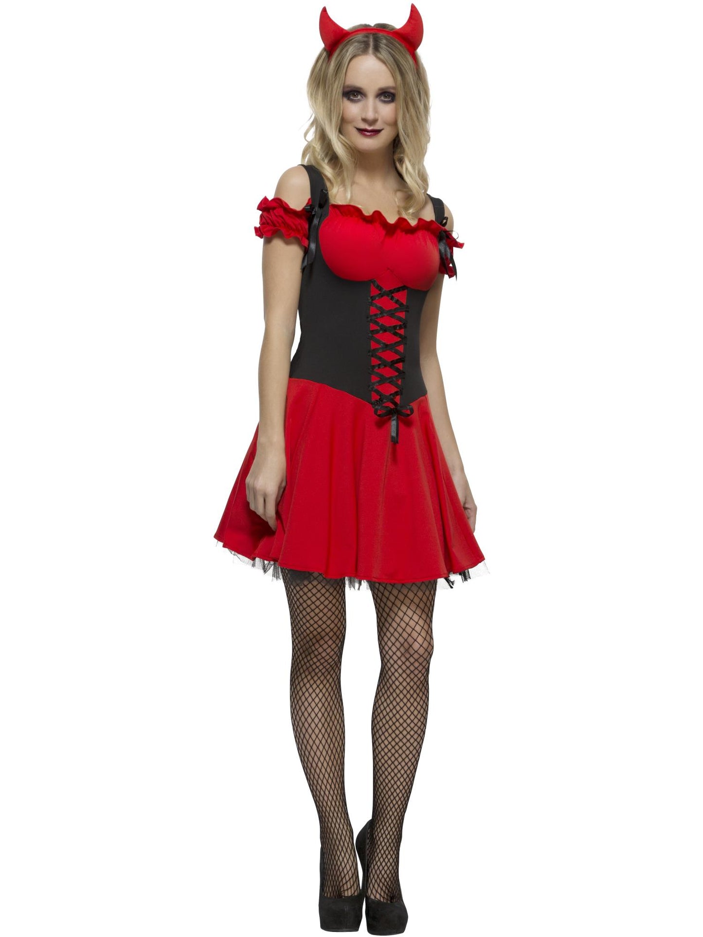 Smiffys Fever Wicked Devil Costume, Red CS für Damen