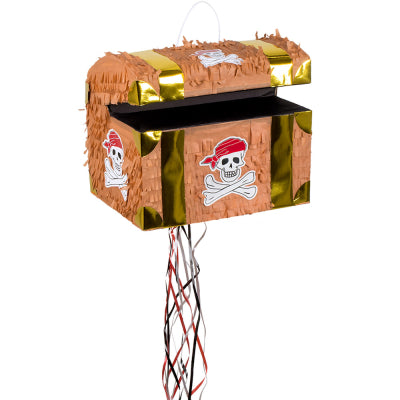 Boland Piñata Schatztruhe aus recyceltem Karton 30 x 26 x 23 cm
