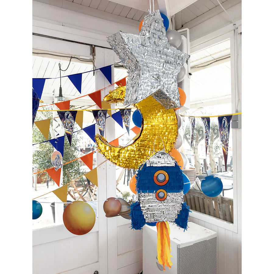 Boland Goldene Mond Piñata – Elegante Eid Mubarak Dekoration 44 cm – Detailansicht