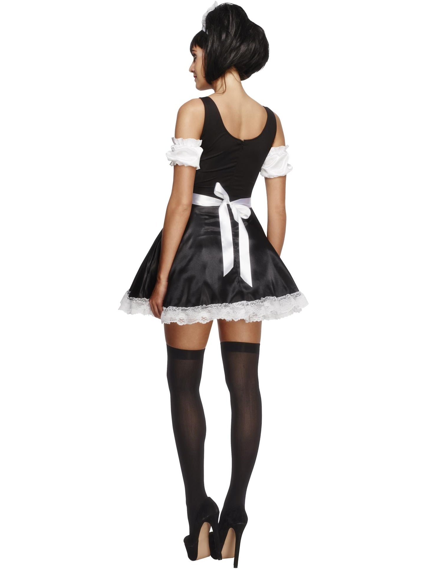 Smiffys Fever Flirty French Maid Costume, Black CS für Damen