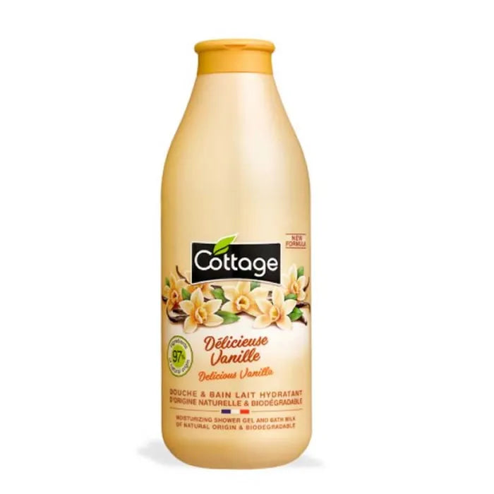 COTTAGE COTTAGE Duschgel Delicious Vanilla Milk 750 ml milde Reinigung mit Vanilleduft