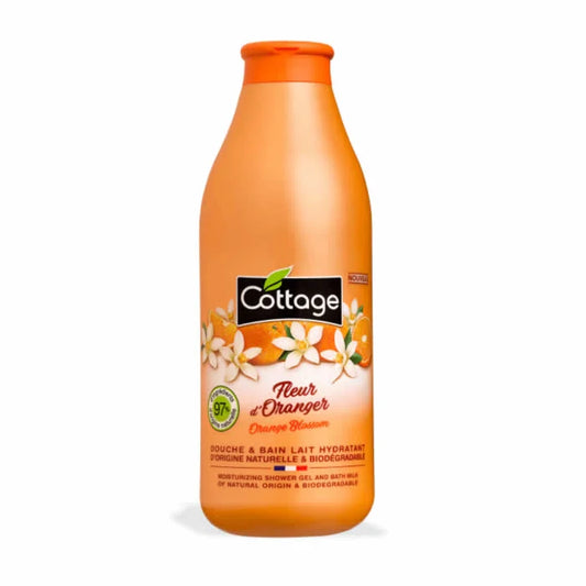 COTTAGE COTTAGE Feuchtigkeitsspendendes Duschgel und Bade-Milch Fleur d'Oranger 750 ml