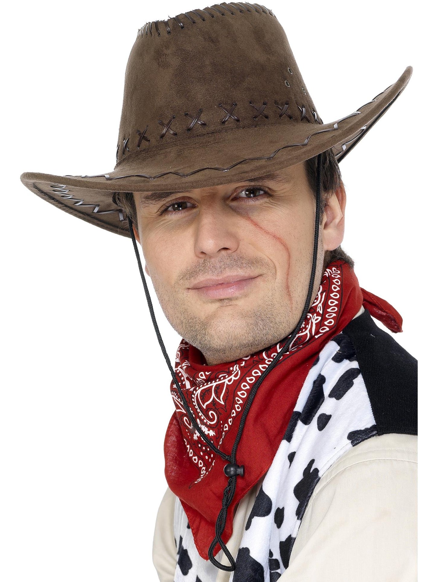 Smiffys Suede Look Cowboy Hat, Brown für Herren