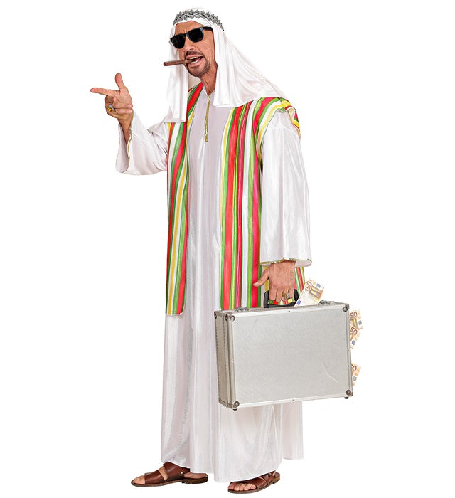 Orientalisches Scheich-Kostüm mit Tunika, Weste und Kopfbedeckung