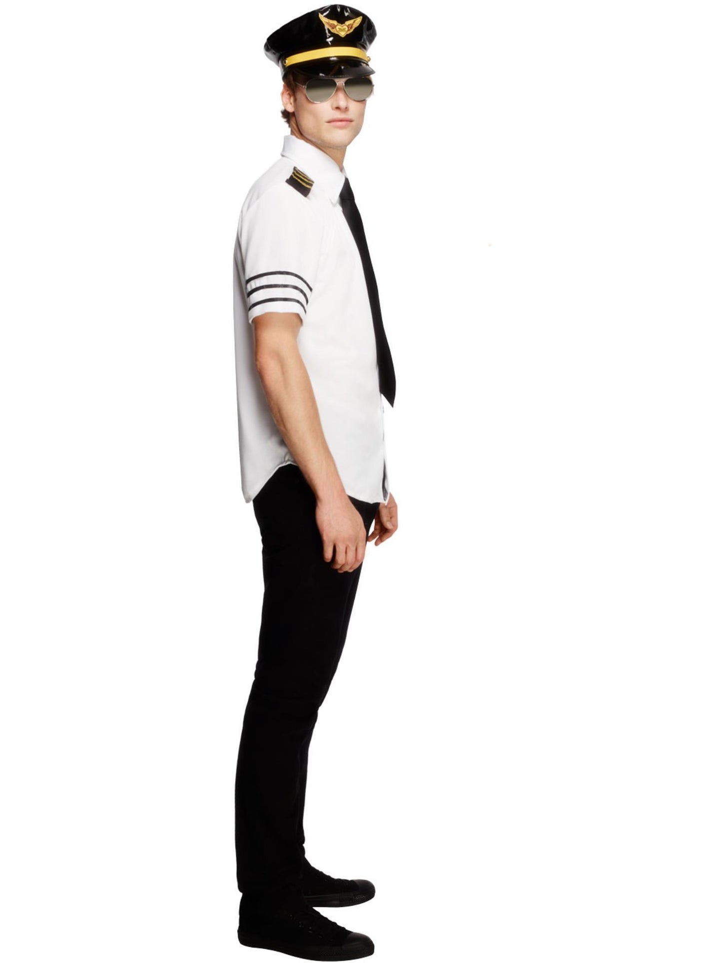 Smiffys AIRLINE Fever Mile High Costume, Black CS für Herren