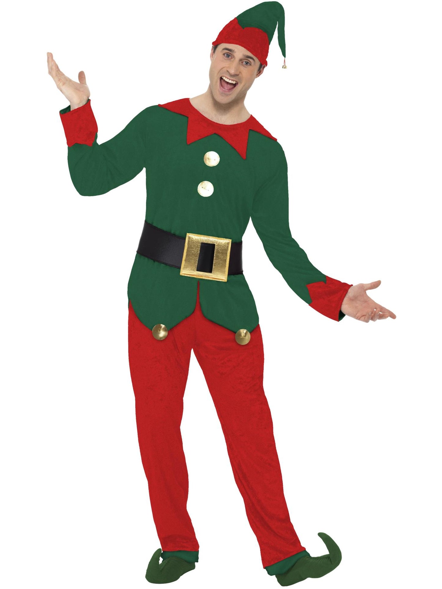 Smiffys Elf Costume, Red & Green CS für Unisex