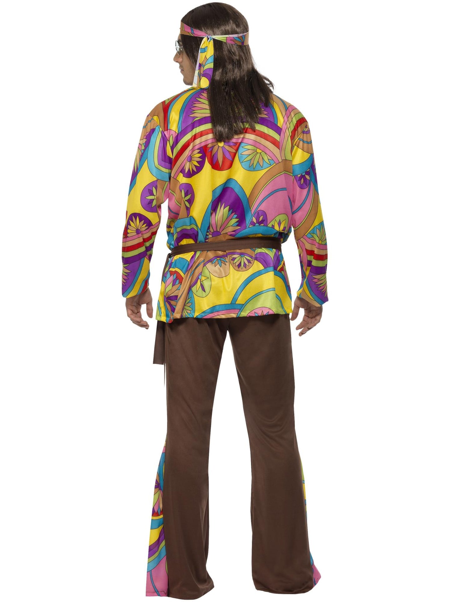 Smiffys Psychedelic Hippie Man Costume, Multi-Coloured CS für Herren