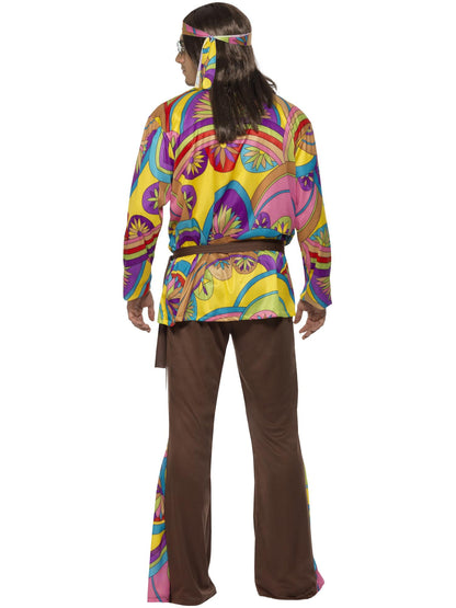 Smiffys Psychedelic Hippie Man Costume, Multi-Coloured CS für Herren