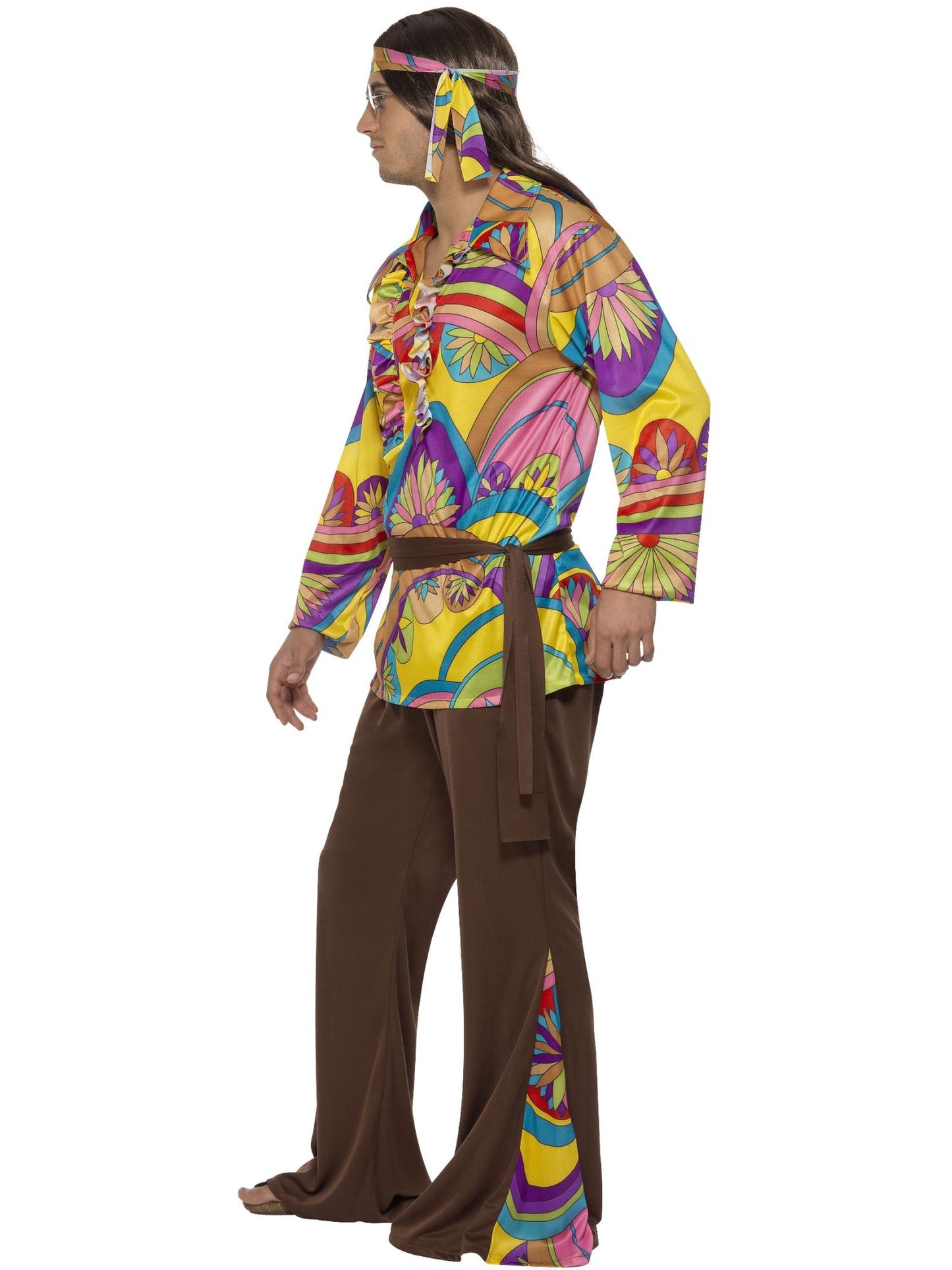 Smiffys Psychedelic Hippie Man Costume, Multi-Coloured CS für Herren