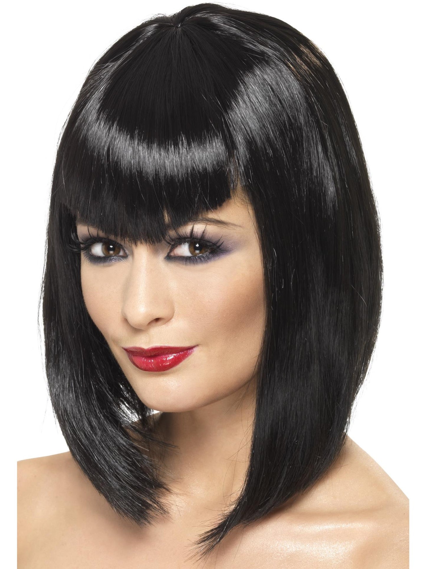 Smiffys Vamp Wig, Black für Damen