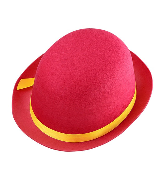 Pink Melonen-Clownmütze aus Filz für Fasnacht und Karneval