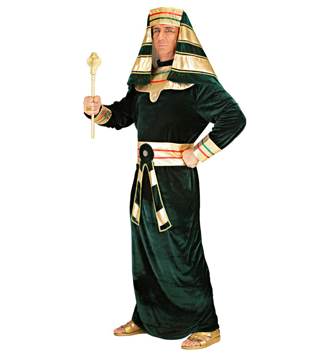 Pharao Kostüm Set mit Tunika, Halsband, Gürtel und Kopfbedeckung für Fasnacht