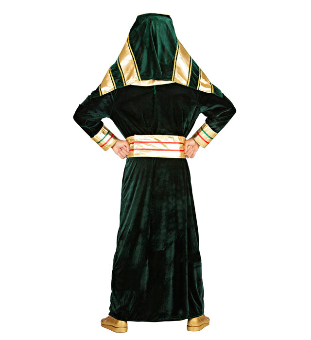 Pharao Kostüm Set mit Tunika, Halsband, Gürtel und Kopfbedeckung für Fasnacht