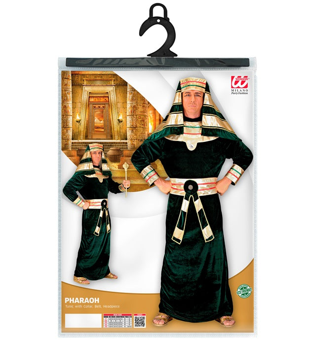 Pharao Kostüm Set mit Tunika, Halsband, Gürtel und Kopfbedeckung für Fasnacht