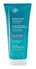 Ducray, Keracnyl, Biologisch abbaubar, Duft, Reinigung, Duschgel, Gesicht, Oily, 200 ml